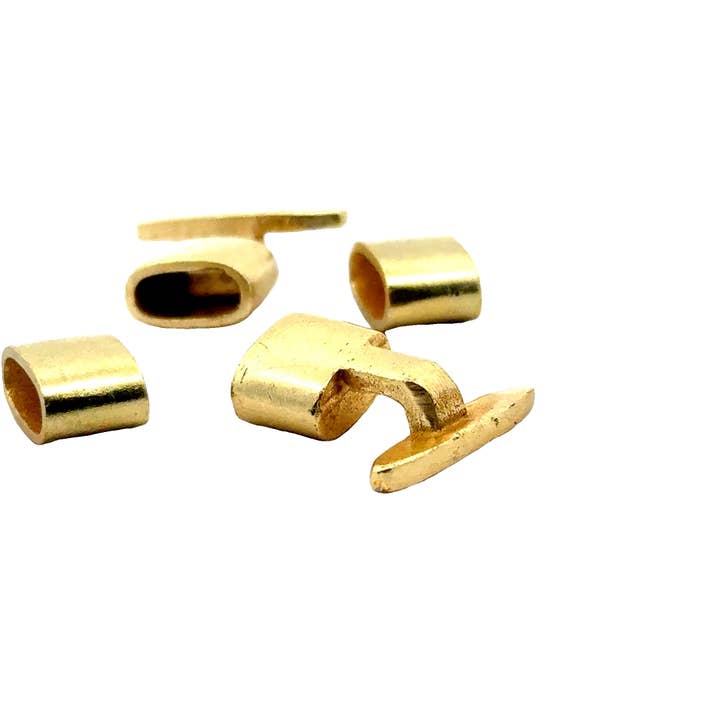 Purity Beads - Wholesale Clasp - Leather Clasps, 3 Closures for Leather and String Jewelry, Two Colors Gold and Silver, E-coated, Brushed Finish, Components Size: 20X13mm2