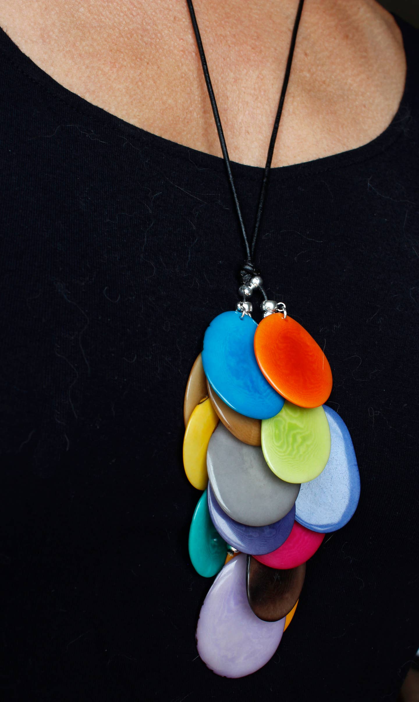 Sea Ranch Jewelry – wholesale Pendant/charm necklace – 11Z Tagua Long Statement Necklace3