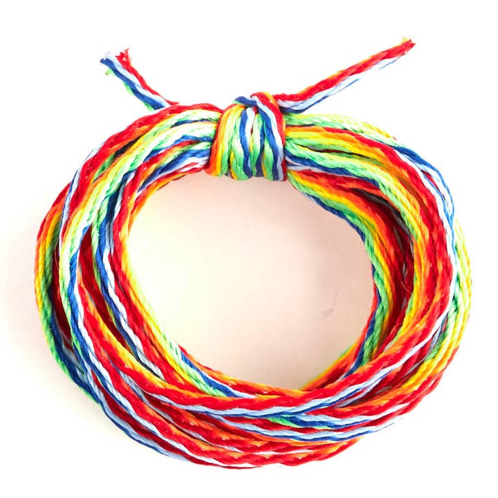 4 yardas de cordón arcoíris - Pulseras de la amistad y manualidades para venta al por mayor de Factory Direct Craft