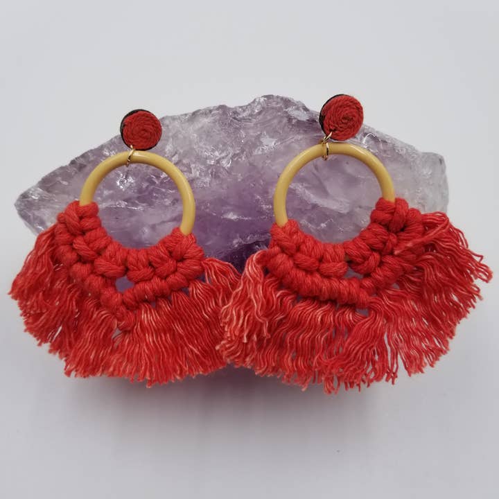 magnolia jewelry - Wholesale Dangle Earrings - Handmade Macrame Earrings1