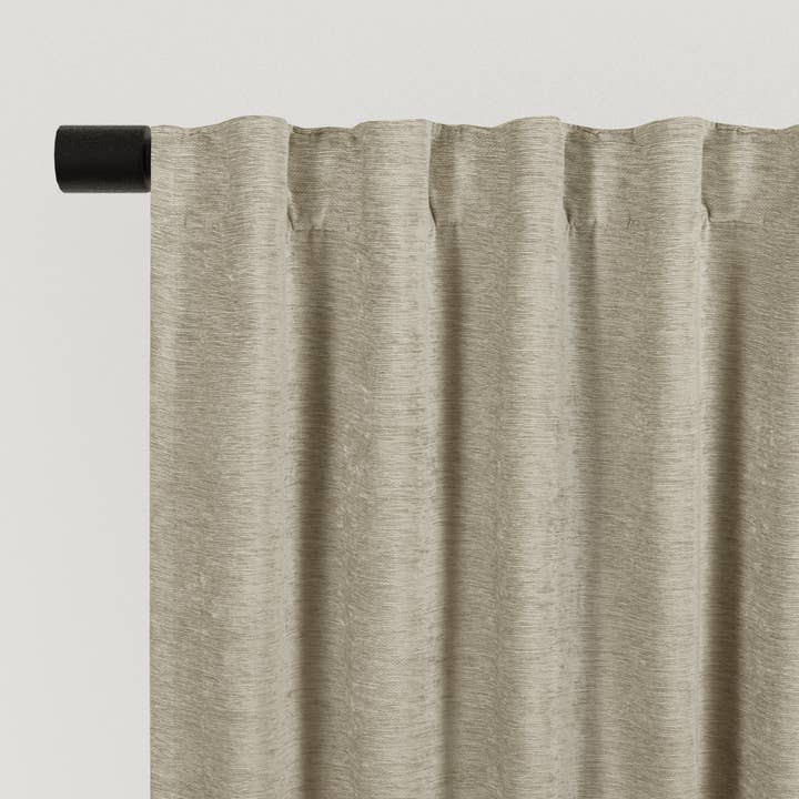 Awesome Home - Wholesale Curtain - Chenille Room Darkening Back Tab Curtain, 1 Panel, 52"x96"23