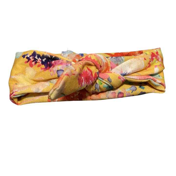 Diadema nudo delantero bebé y niño pequeño naranja floral para venta al por mayor de Treasurestinydesigns