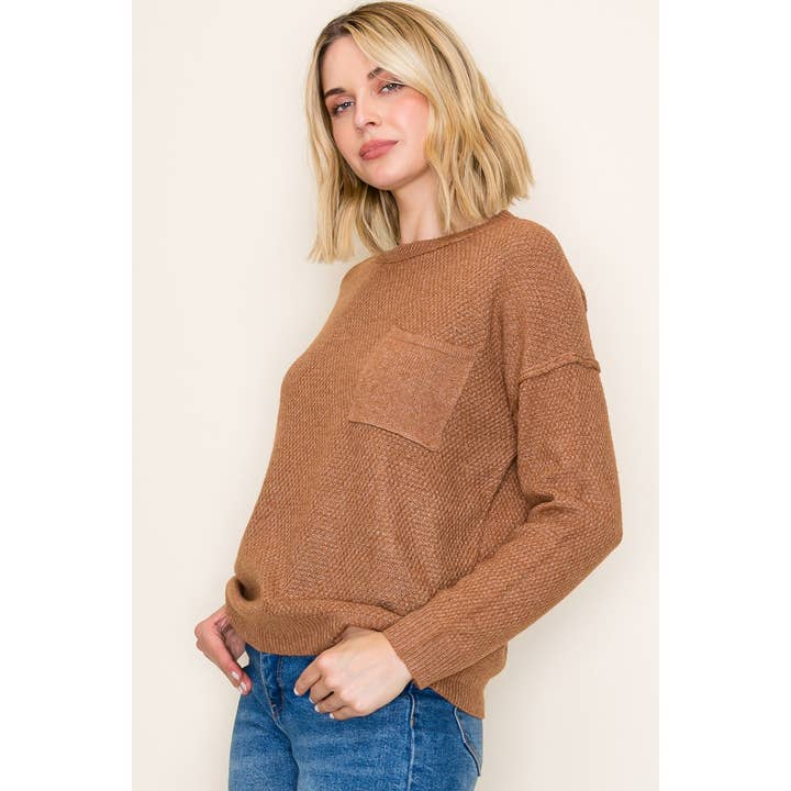 STACCATO – Großhandel Strickpullover – Damen – RUNDHALS-WAFFELPULLOVER-SWEATER7