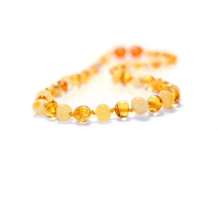 The Natural Amber – Colar com missangas/pérolas por atacado – Colar de Contas de Âmbar Milky & Mel Barroco Polido Báltico1