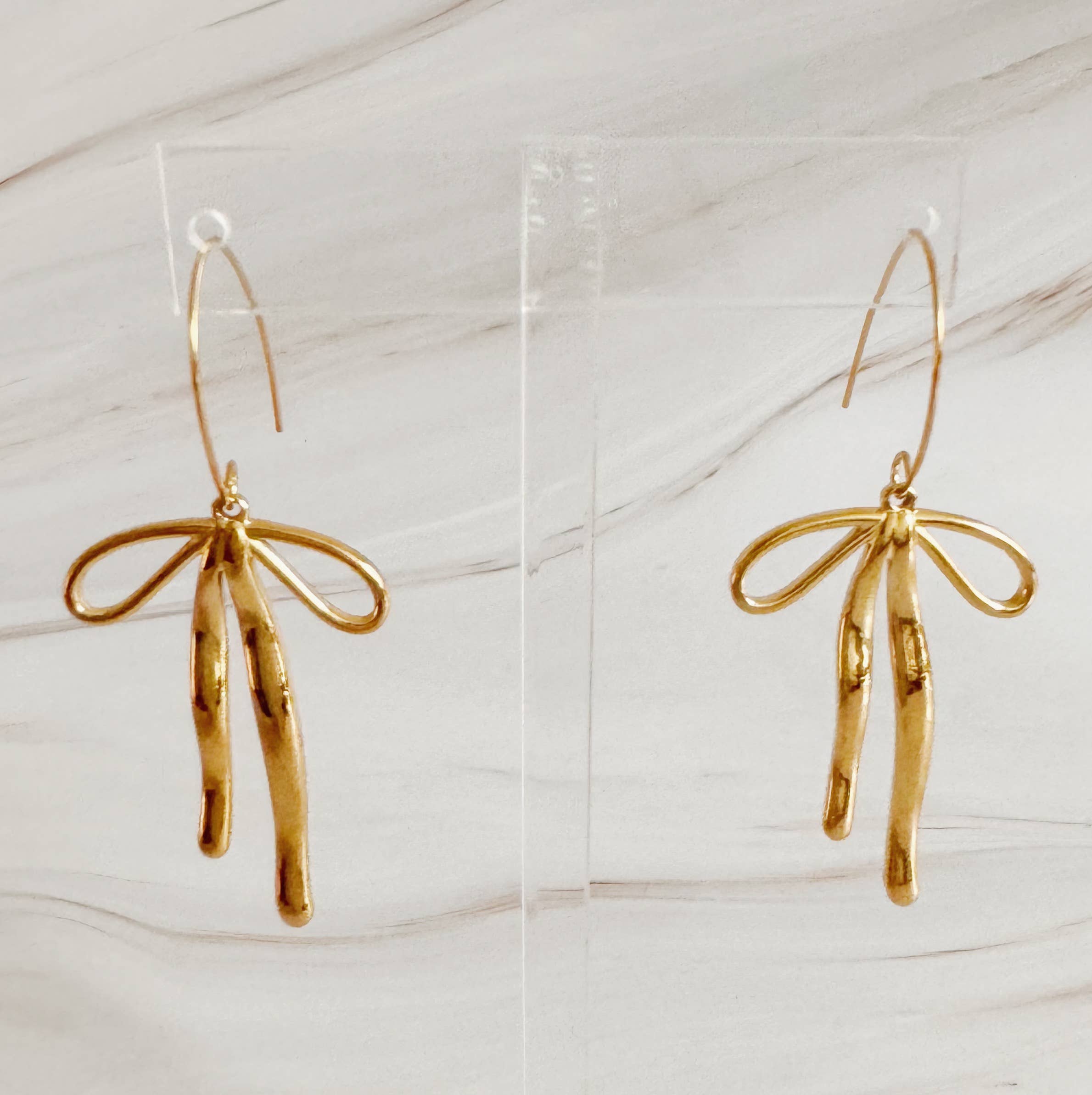Ellison+Young - Wholesale Dangle Earrings - Stylist Bow Drop Earrings0