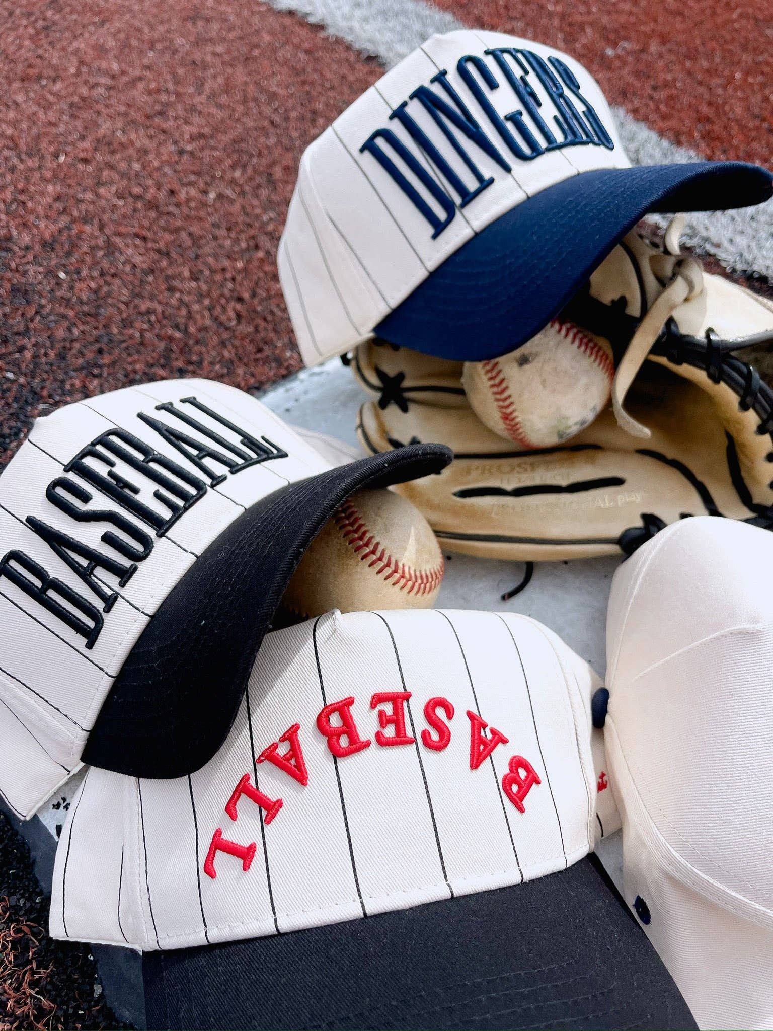 KENZKUSTOMZ - Wholesale Trucker Hat - Women's - BASEBALL - Red on Black Stripe Vintage Hat8