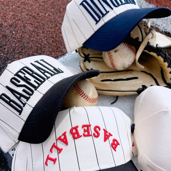 KENZKUSTOMZ - Wholesale Trucker Hat - Women's - BASEBALL - Red on Black Stripe Vintage Hat8