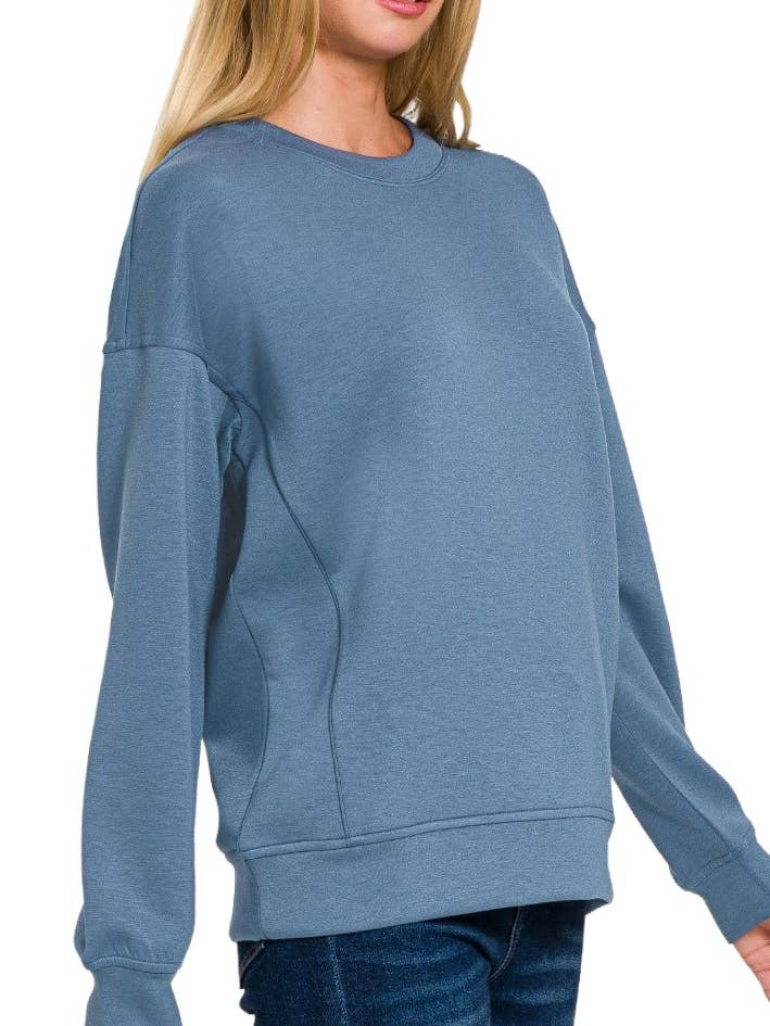 Soft Scuba Round-neck Sweatshirts for wholesale by Vanilla Monkey