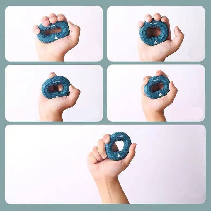 Naomi's Happy Place Shop - Wholesale Fitness Equipment - 40-80LB Strength Hand Grip Ring; Muscle Power Training Silicone Ring; Fitness Body Building Carpal Expander Training Finger Ring