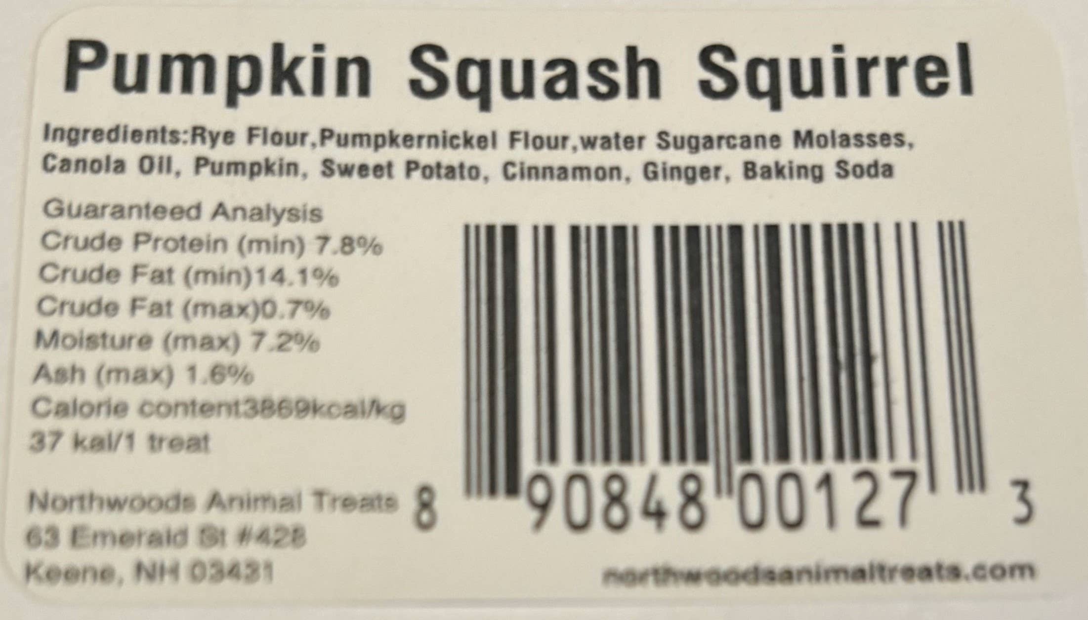 North Woods Animal Treats and Gifts - Wholesale Pet Treats - Dog - Display Crate REFILL, 36 Cookies - Pumpkin Squash Squirrel2