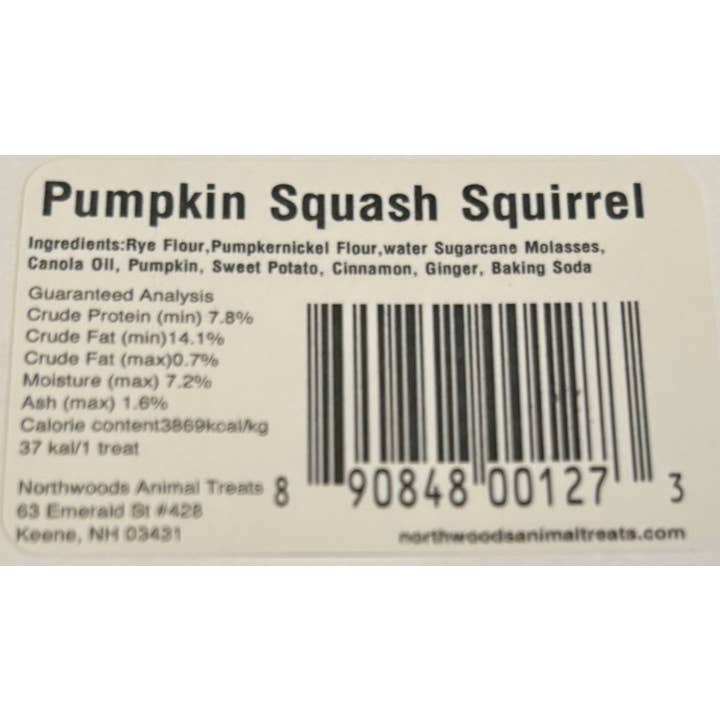 North Woods Animal Treats and Gifts - Wholesale Pet Treats - Dog - Display Crate REFILL, 36 Cookies - Pumpkin Squash Squirrel2