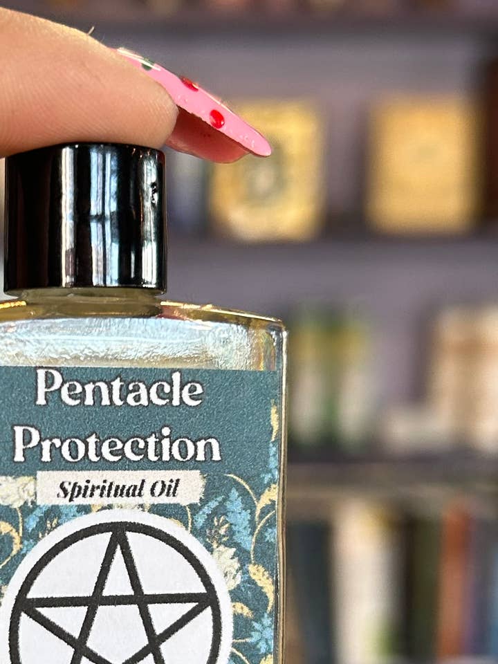 Pentacle Protection Spiritual Intention Oil - Scented for wholesale by Envision Crystal