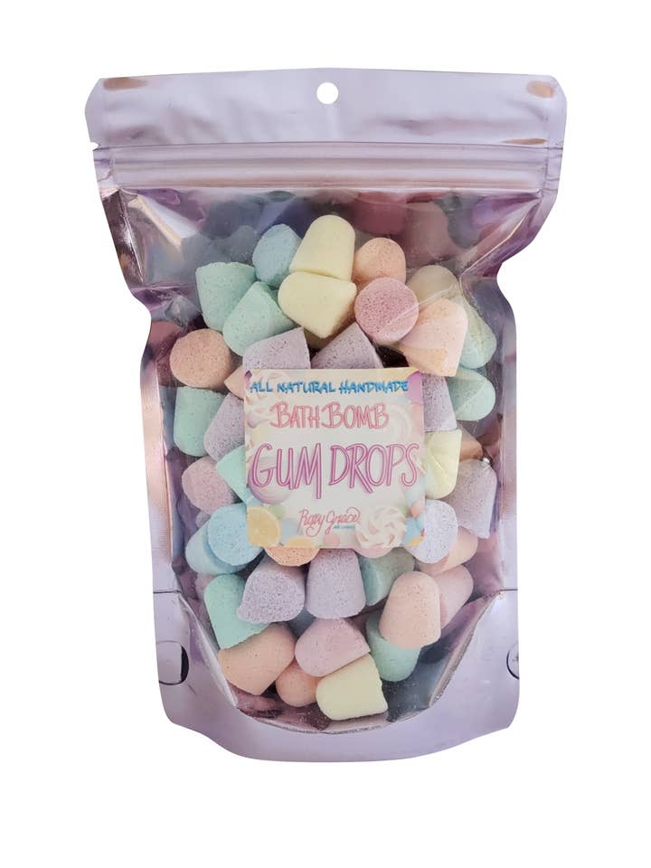 Bath Bomb Gumdrops, Holiday kids, ½ lb Bag (Wholesale) for wholesale by Roxy Grace