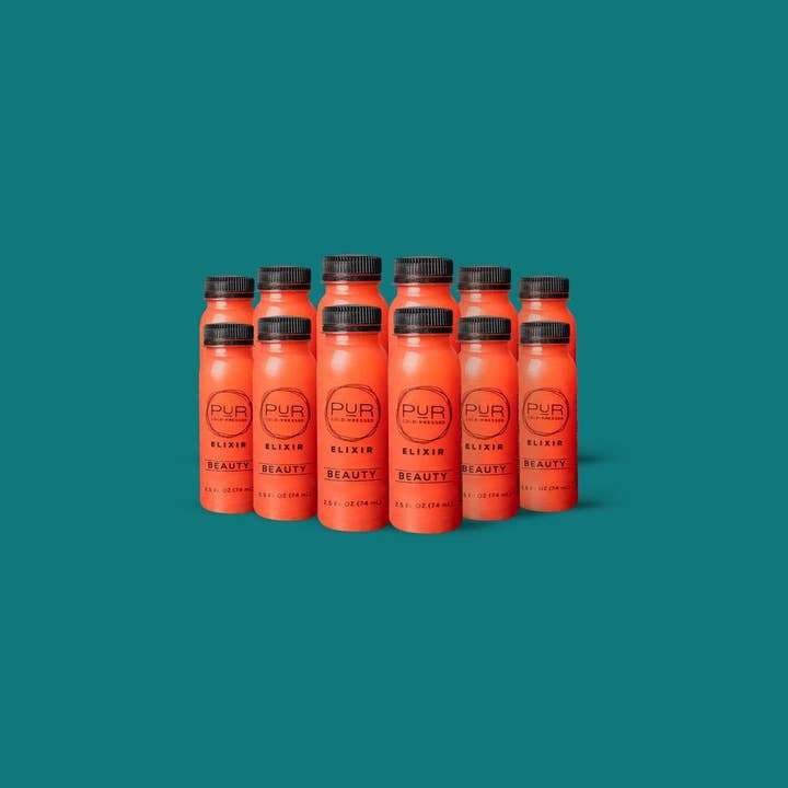 PUR Cold Pressed Juice - Wholesale Wellness Juice/Tonic - BEAUTY - WELLNESS JUICE SHOTS - ELIXIR PACK