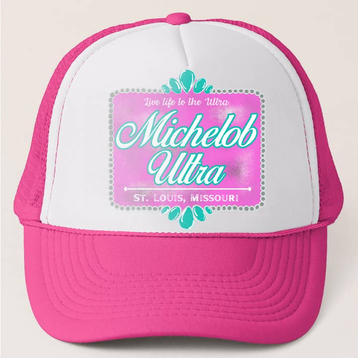 Michelob Ultra Pink Trucker Hat for wholesale by Free Spirit