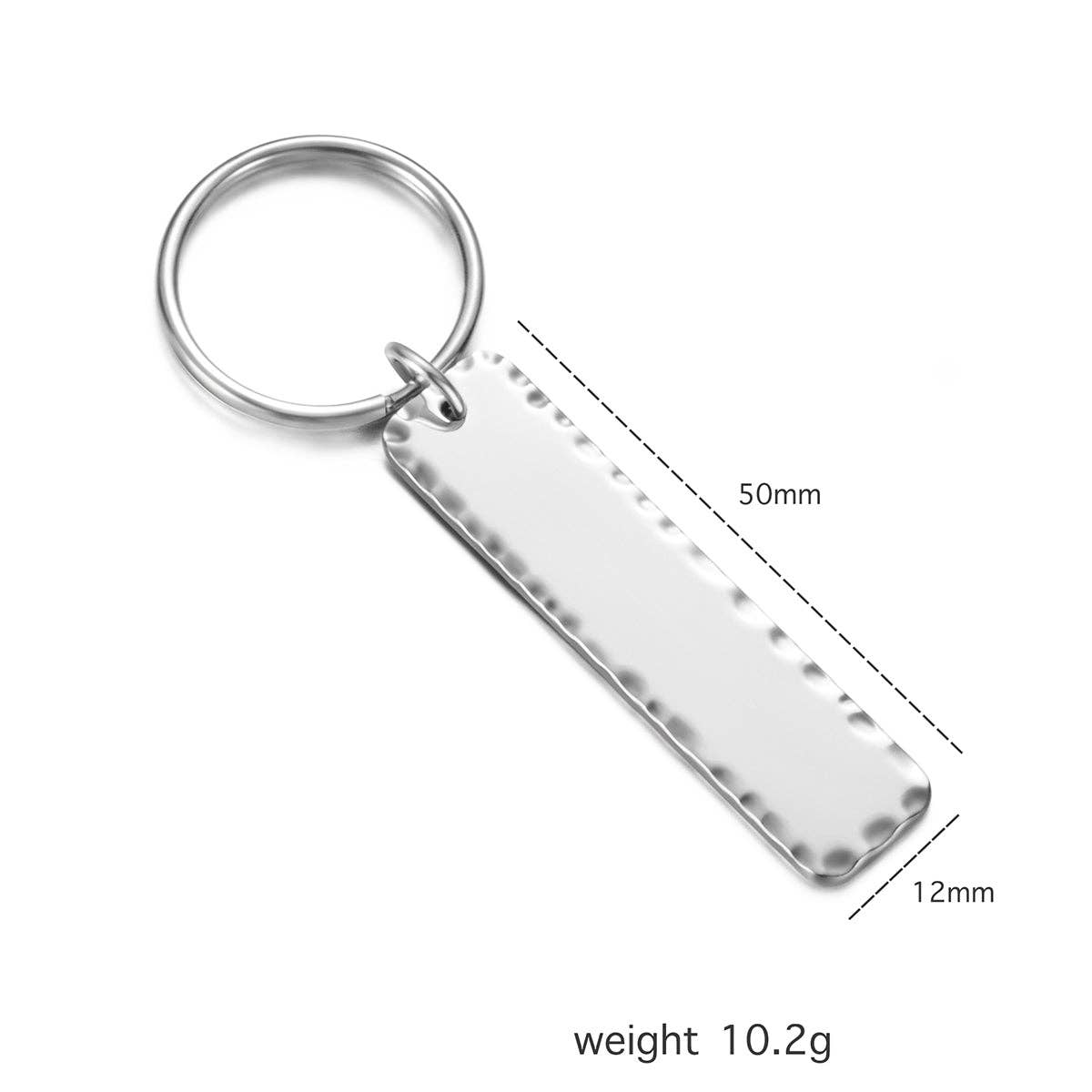 Engraved4Ever – wholesale Keychain – Unisex – Laser Engravable Key Chain Blanks in Hammered Edge Finish - High Quality2