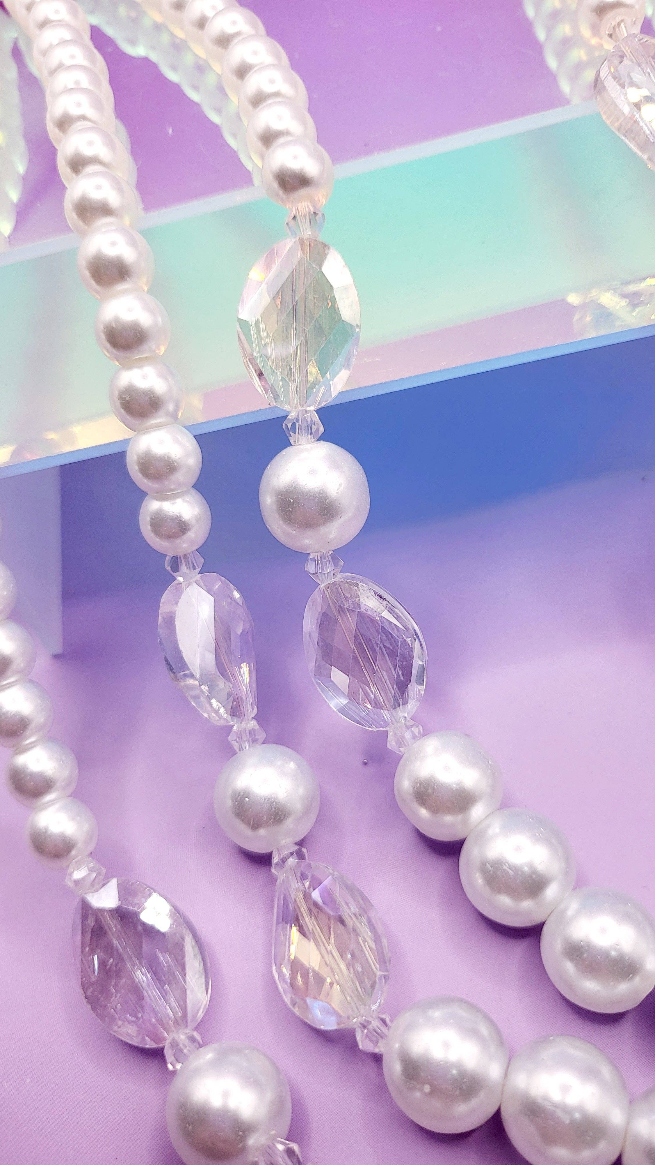 Arya Jewellery Wholesale - Wholesale Jewelry Set - Shiny Pearl Multi Layer Necklace & Earrings3