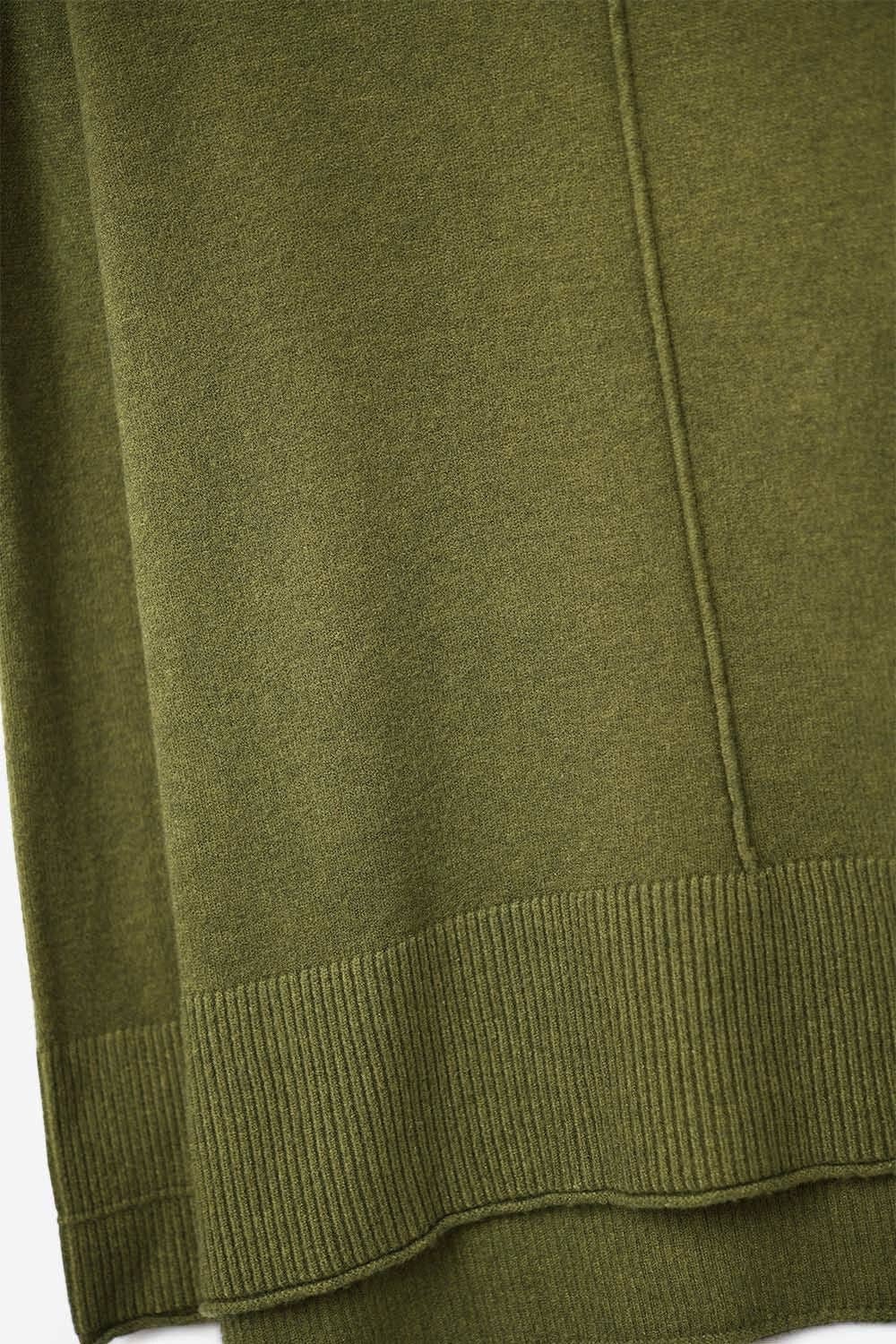 KHAKI Oversized Roll Neck Sweater in military green for wholesale on Faire1