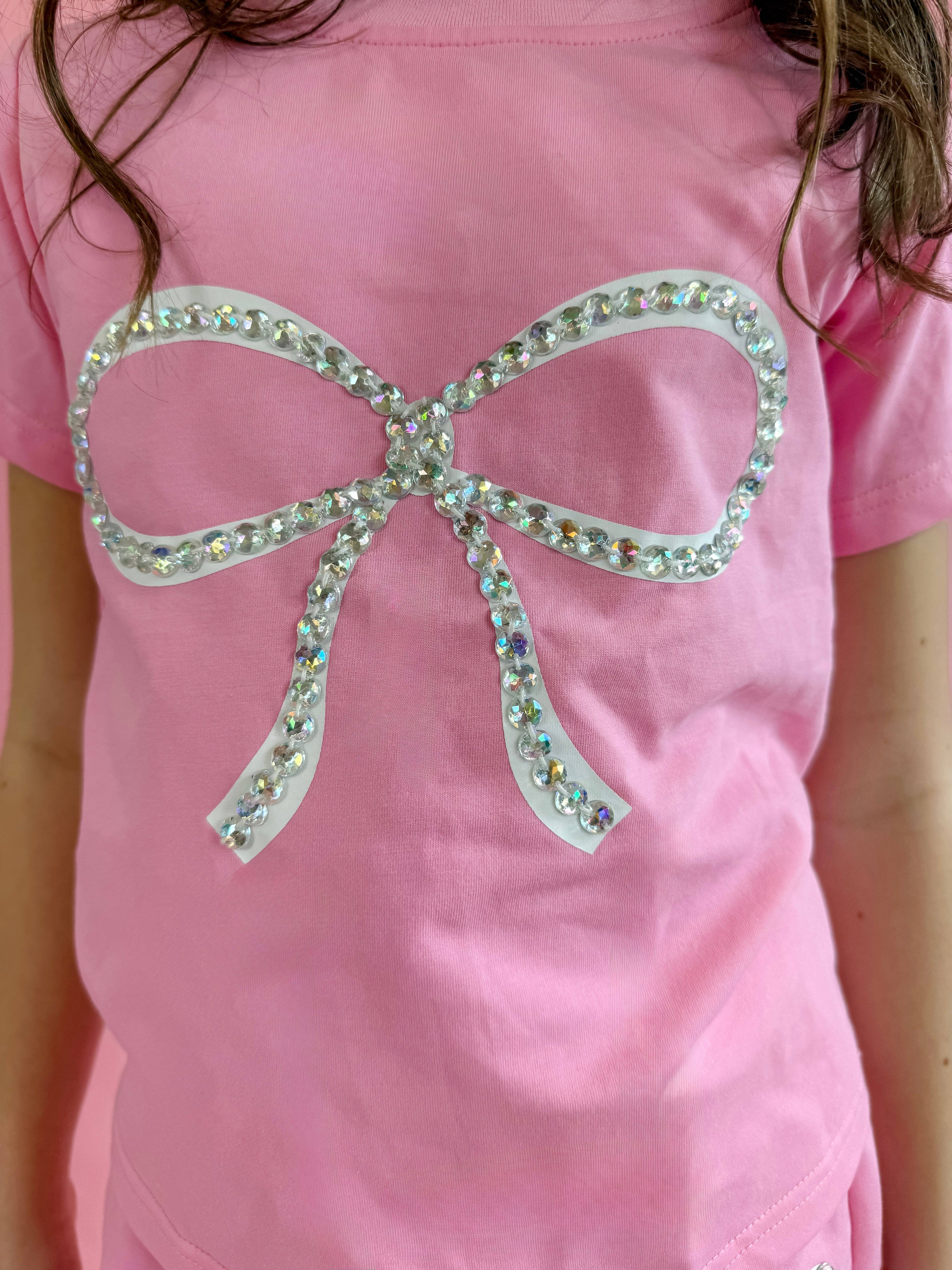 Ellie and Mila - Wholesale Top & Short Set - Kids - Crystal Bow Set3