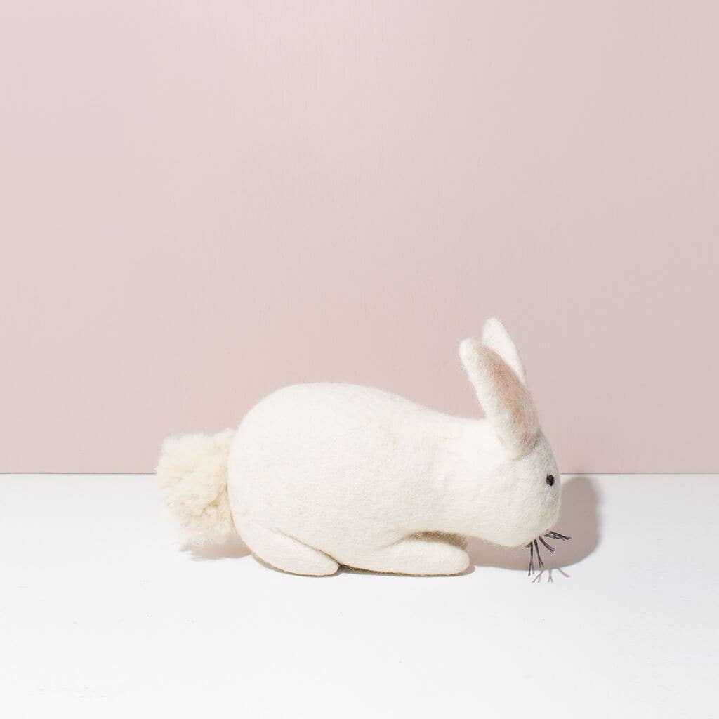 MULXIPLY - Wholesale Stuffed/Plush Toy - Kids & Baby - Hand Felted White Bunny2