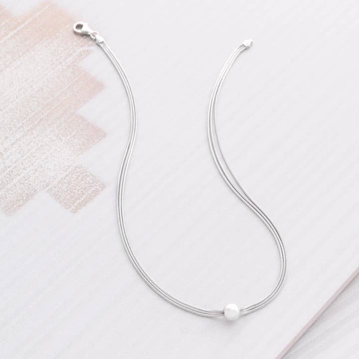 White Silpada 'Thoreau' Multi-Strand Bead Necklace in Silver for wholesale on Faire