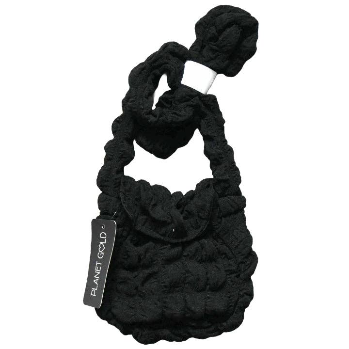 GreatBuy.com - Wholesale Crossbody Bag - Women's - BLACK QUILTED CROSS BODY HANDBAG W/TOP ZIPPER C/P 12