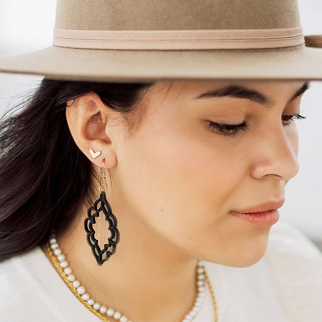 Steel & Clover - Vente Clous d'oreille - Boucle d'oreille à tige Heart Valley4