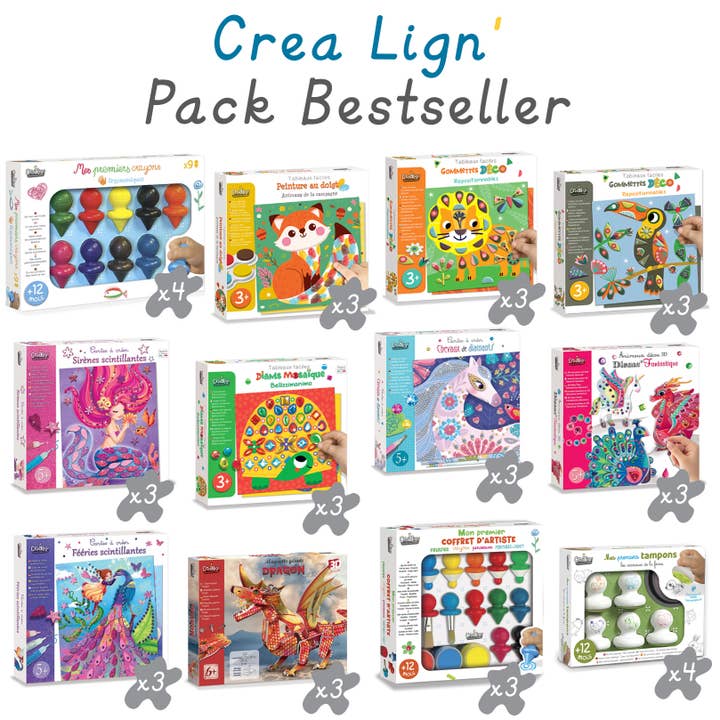Créa Lign' – wholesale Konstset - Barn och baby – Bästsäljarpaket ✨ Créa Lign'