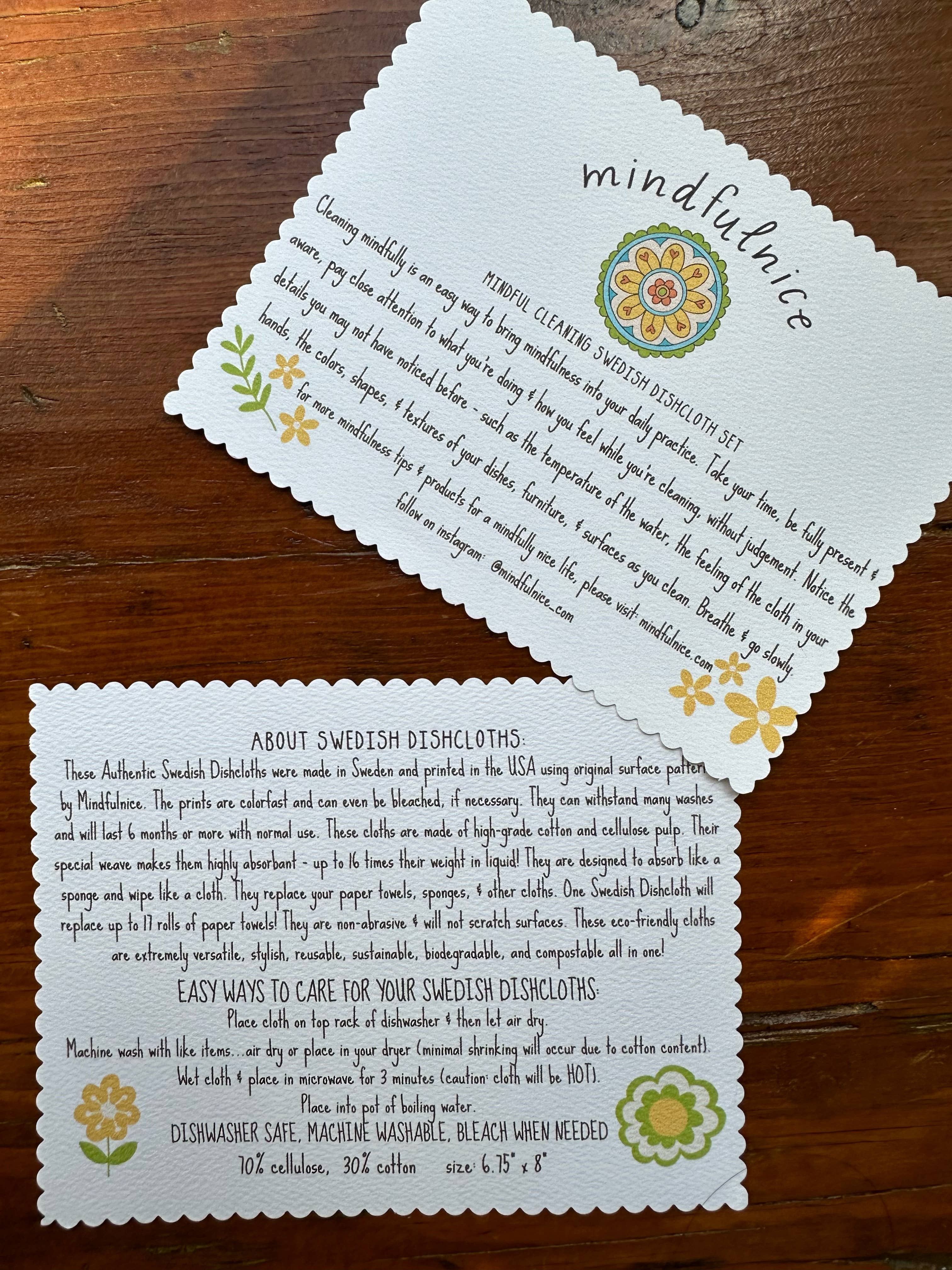 Mindfulnice - Wholesale Dishcloth - Swedish Dishcloth Mindful Cleaning Star of David Jewish1