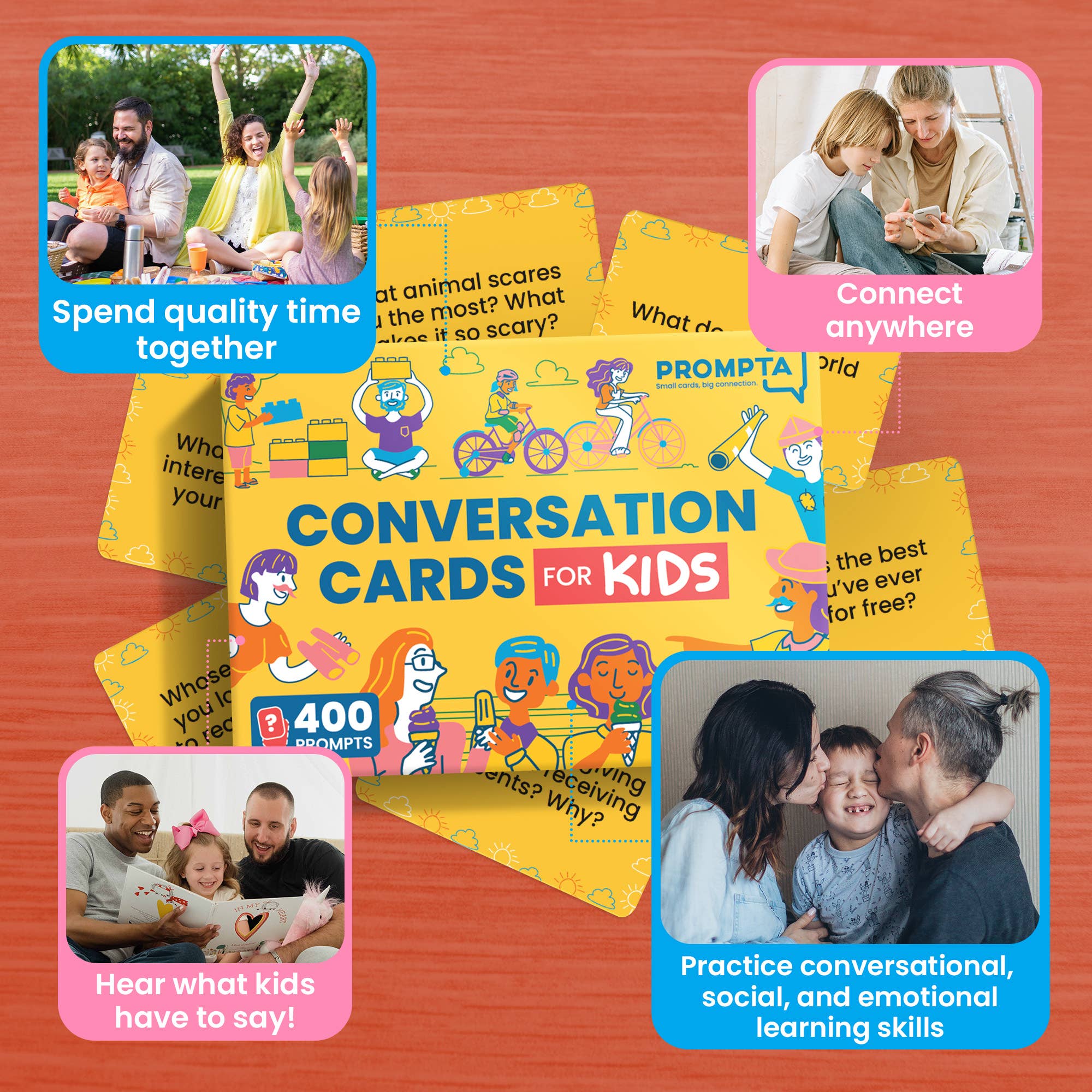 Upgraded Us - Wholesale Card Game - Conversation Cards for Kids - 400 Conversation Starters2