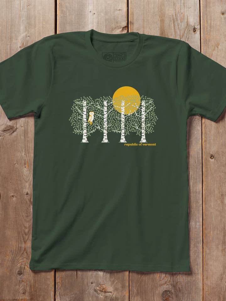 T-shirt Chouette d'Été pour la vente par Vermont Eclectic Company, LLC