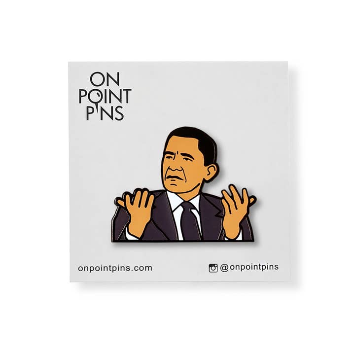 On Point Pins - Vendita all'ingrosso Spilla da bavero - Spilla smaltata del presidente Barack Obama WTF Meme