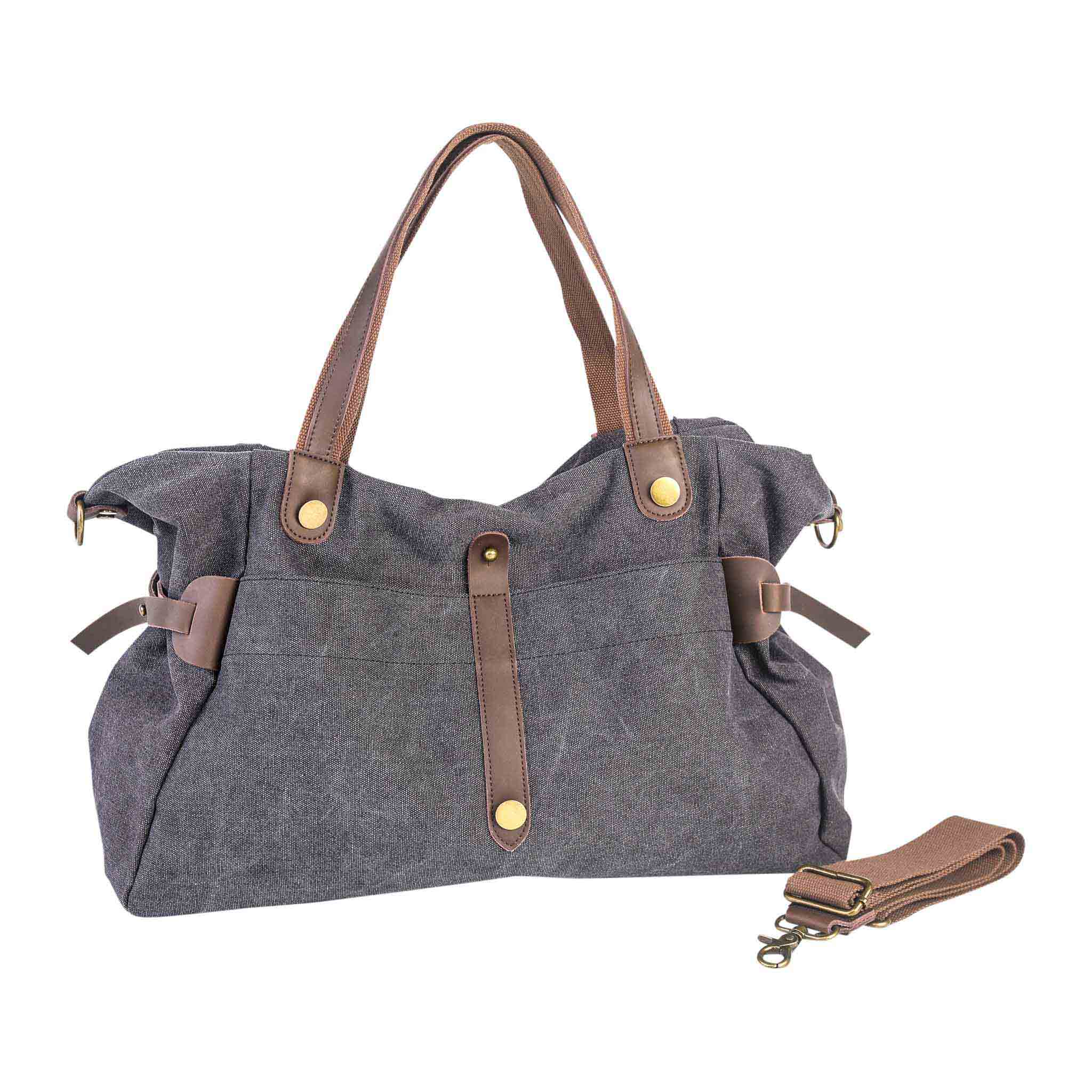 ZEDE PARIS - Wholesale Weekender Bag - Women's - SAINT-LAZARE - Weekend travel sports bag in canvas and leather52