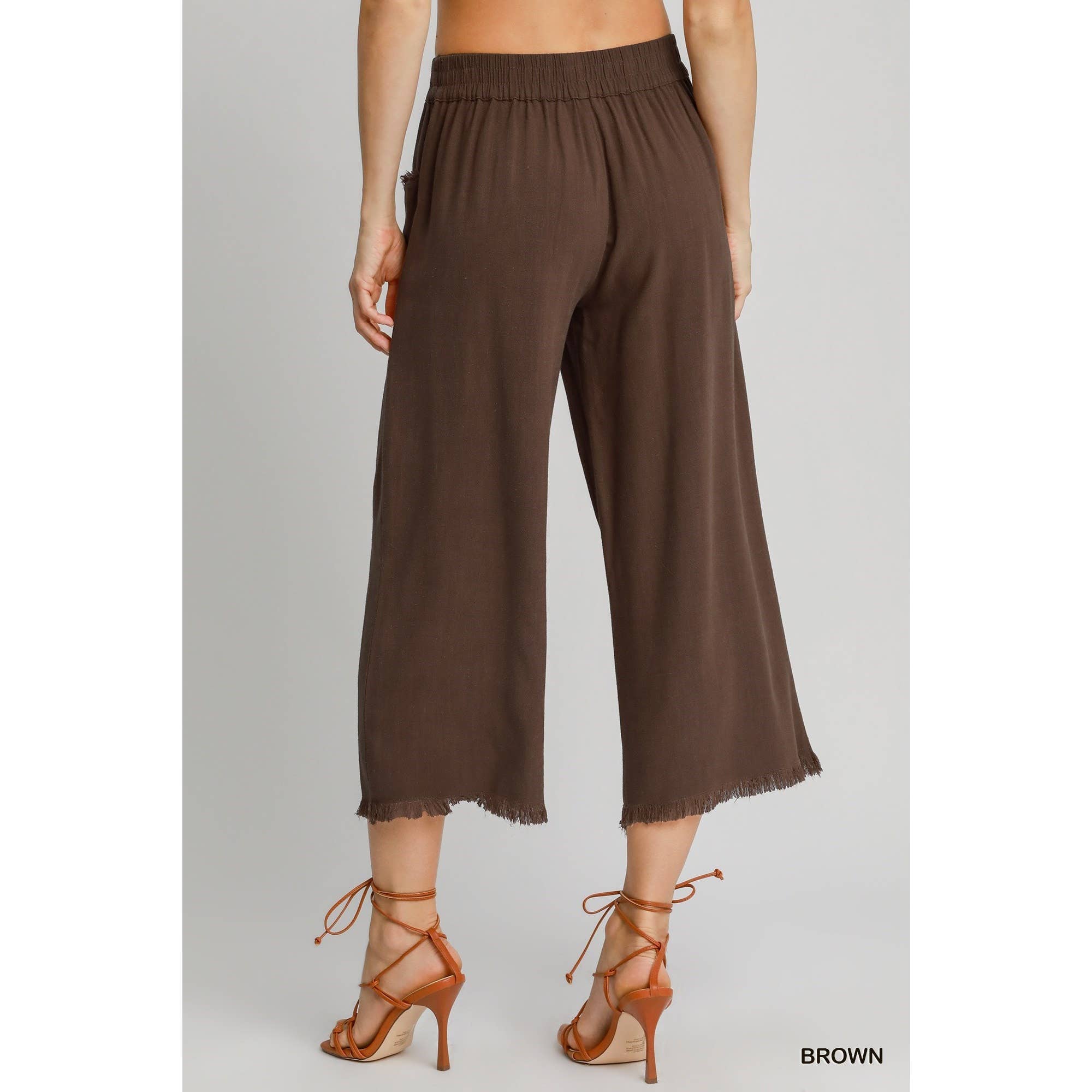 STYLE USA – Großhandel Hose – Damen – Hose aus einer Leinenmischung mit elastischem Bund1