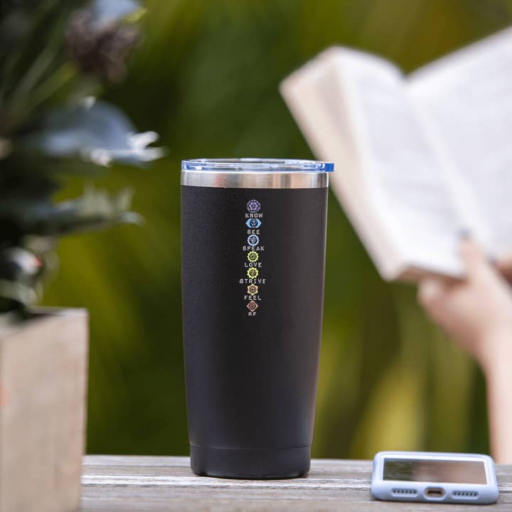 Soulful Wear - Wholesale Insulated mug/tumbler - Vertical Chakras Tumbler6
