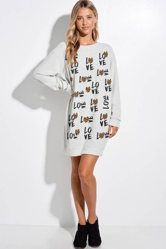 Lemon Tree - Vente Robe – femme - Robe tunique à manches longues Leopard Love4