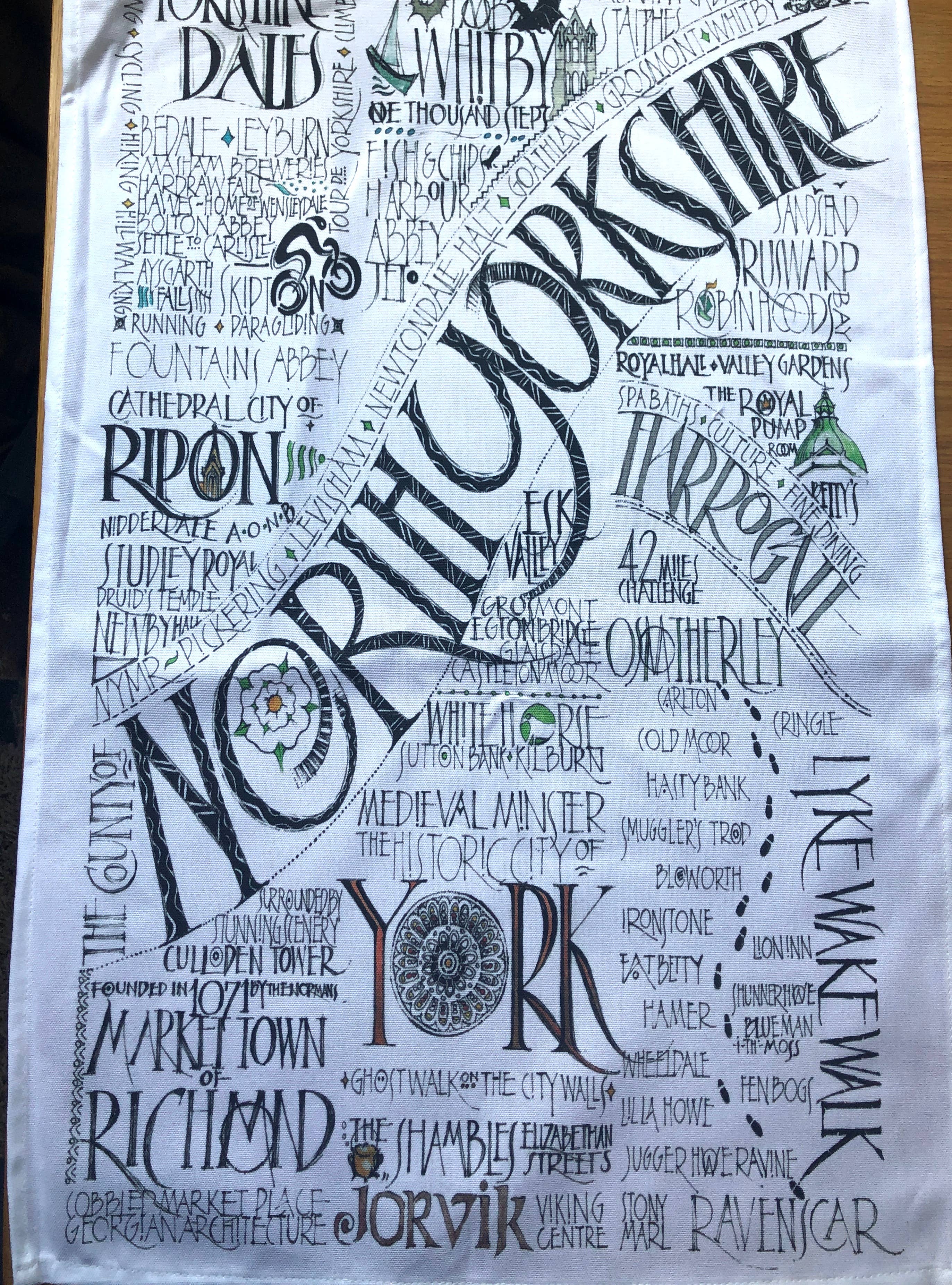 Inklings Art - Venta al por mayor Paños de cocina - Paño de cocina de North Yorkshire fabricado en el Reino Unido, 100% algodón.1