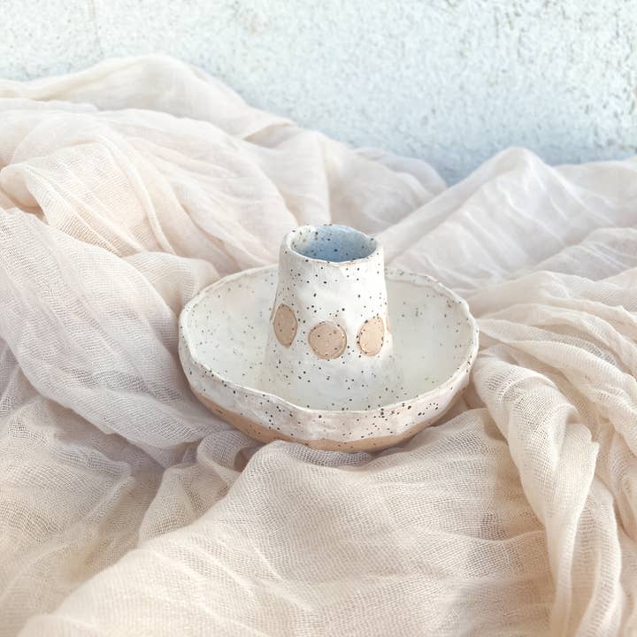 Kaarsenhouder met stippen voor wholesale door Honey & Luster