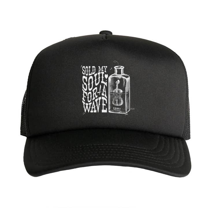 Hoy Sold My Soul Trucker Hat - Black / White for wholesale by Hoy surf Ltd