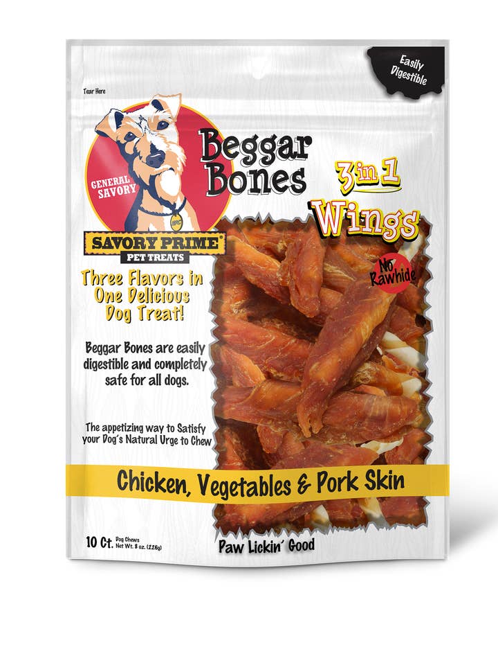 Alitas Beggar Bones 3 en 1 10/Uds para venta al por mayor de Savory Prime