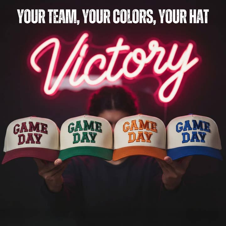 Funky Junque - Wholesale Baseball Cap - Unisex - Retro Two Tone Cap - Game Day - Orange/Beige7