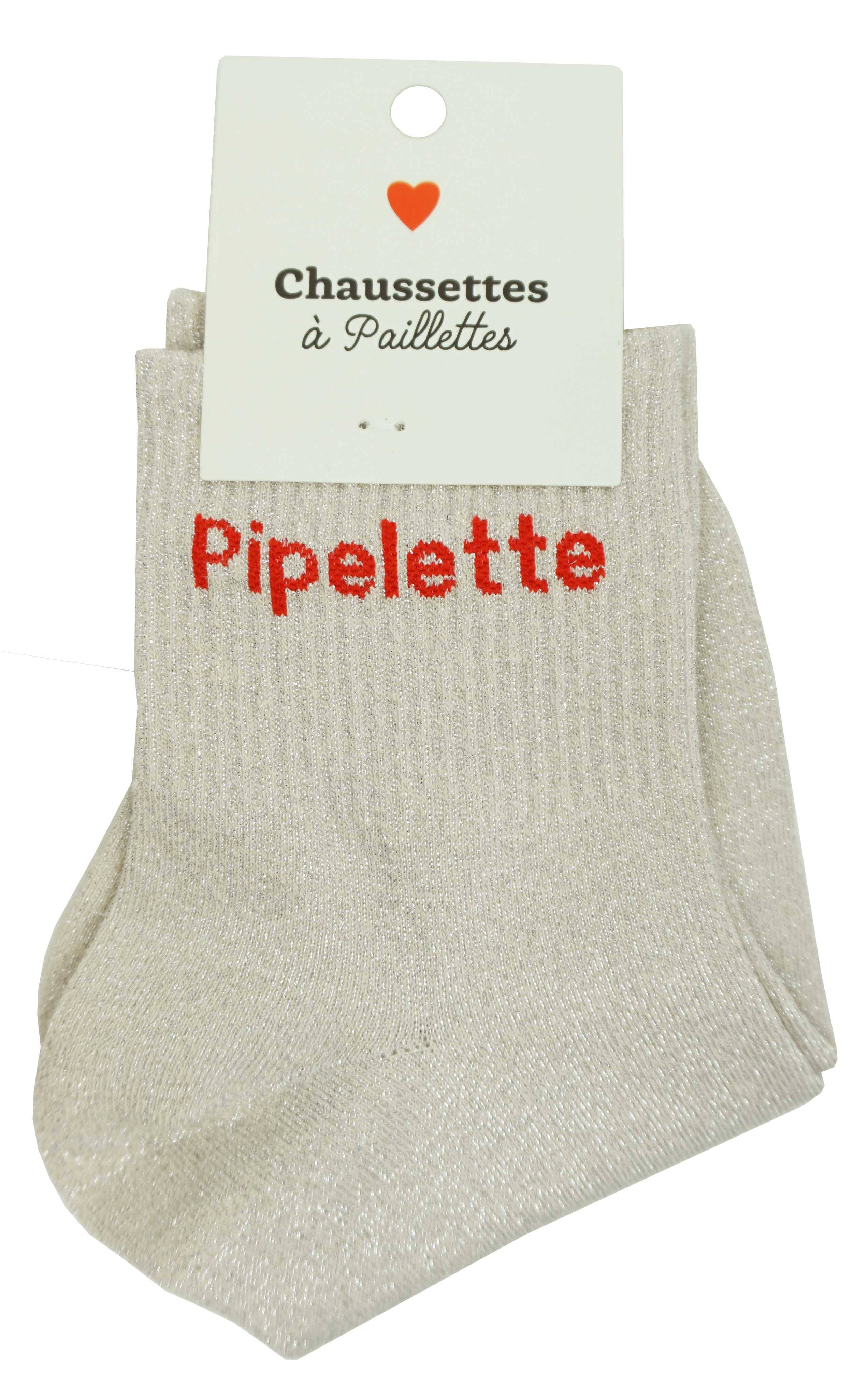 Anais - Vente Chaussettes – femme - Paire de chaussette à paillette message3
