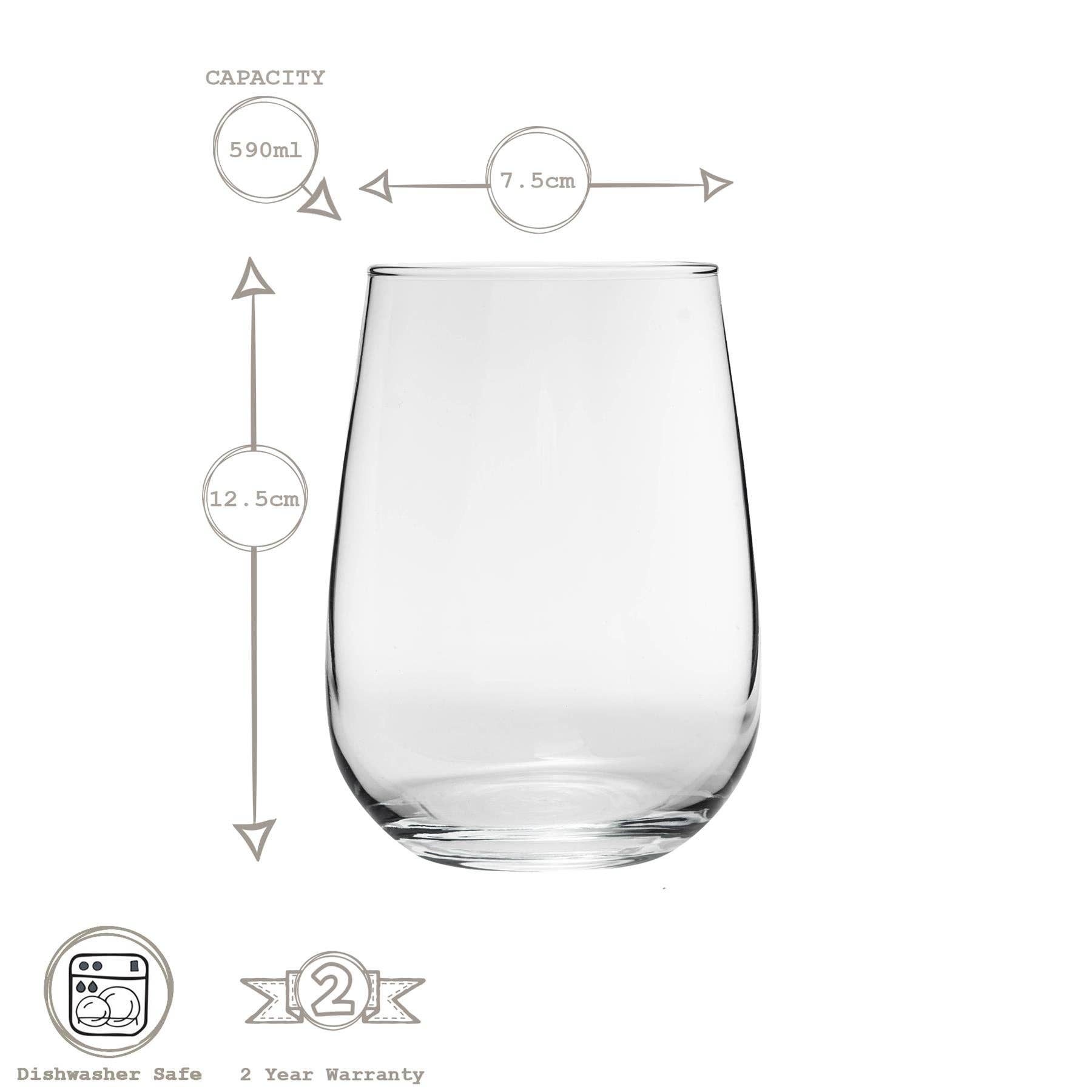 Rinkit Ltd – wholesale Wine glass – 590ml Gaia Extra Large Stemless Wine Glass - By LAV4