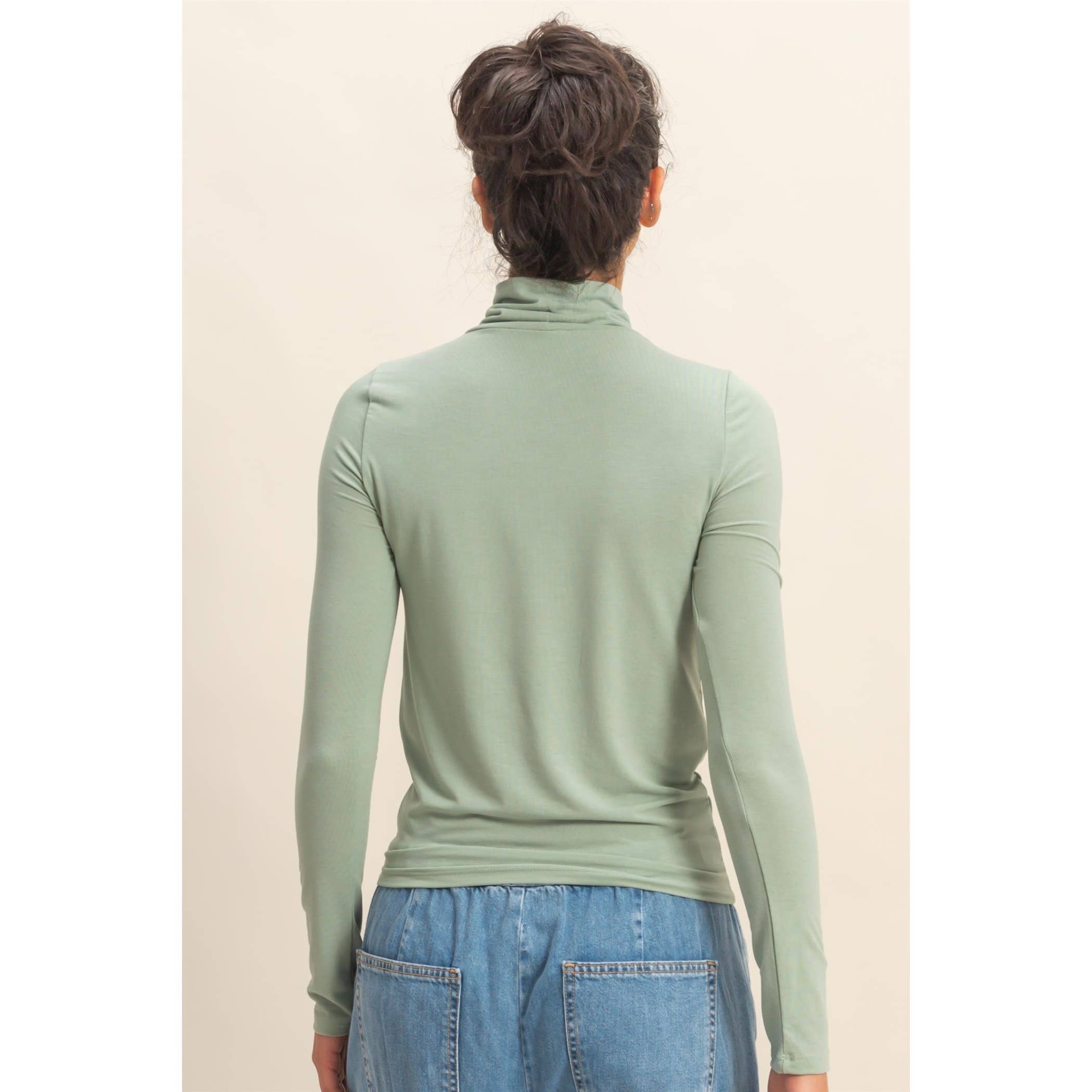 Double Zero - Wholesale Knit Top - Women's - Turtleneck Long Sleeve Fitted Top12