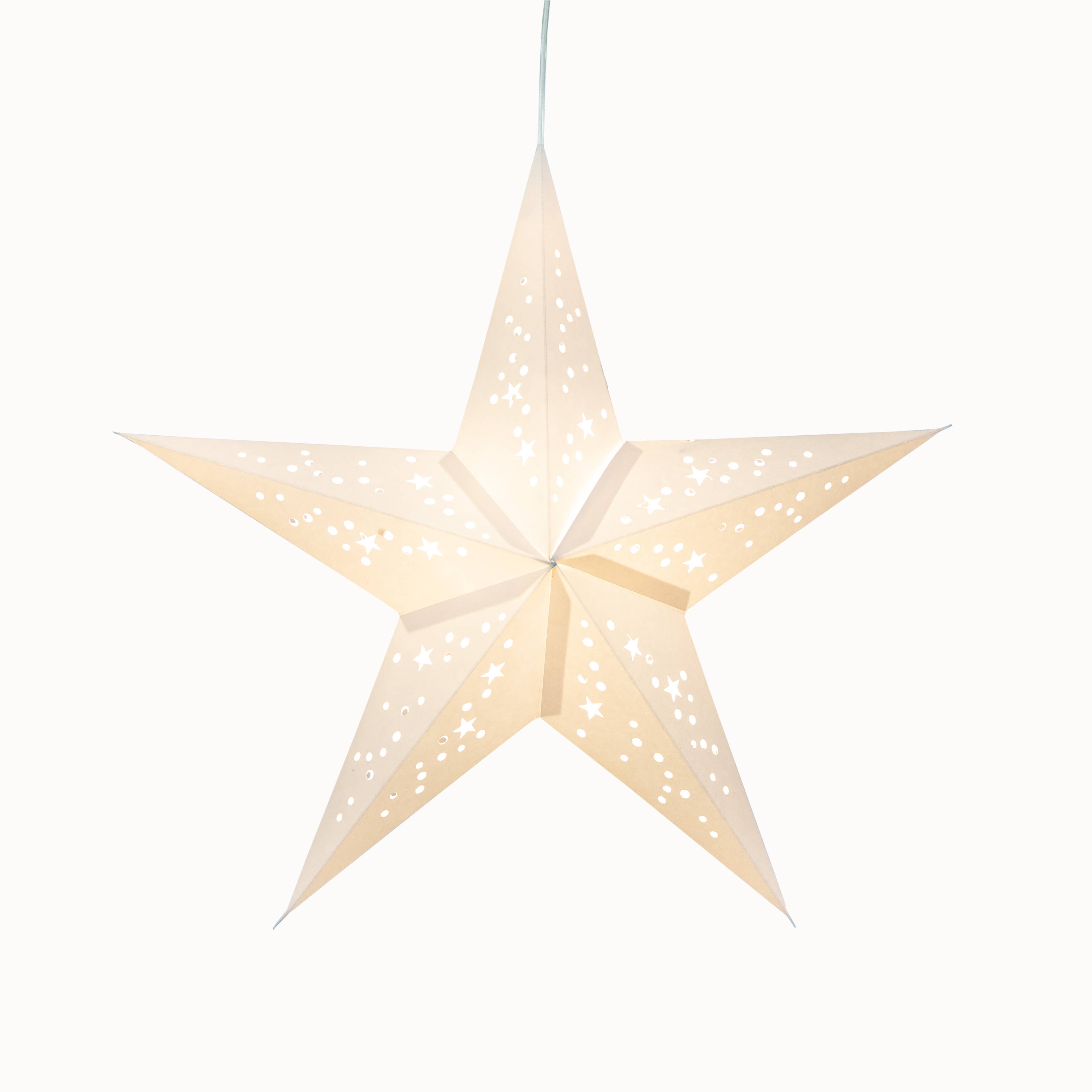 Artschatz LLC - Vendita all'ingrosso Lanterne/lampade di carta - Twinkle Star ~ 5 P, 38,1 cm, luce bianca a forma di stella di carta6