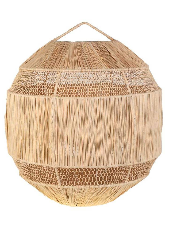 LAMPE EN RAPHIA NATUREL 50CM DE DIAMÈTRE pour la vente par Kbas