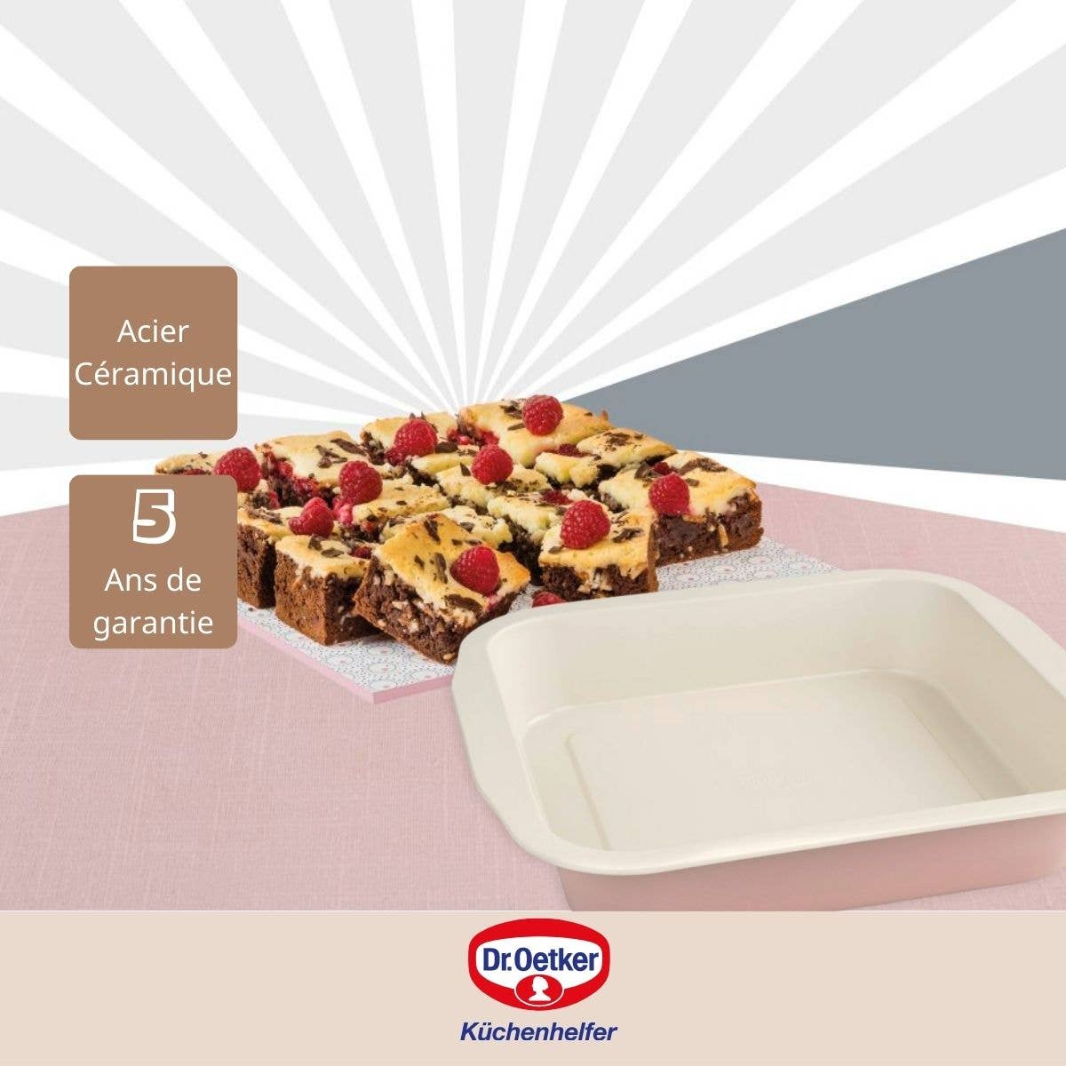Dr. Oetker – wholesale Baking dish – Dr Oetker Retro Brownie Pan 22.5 cm3