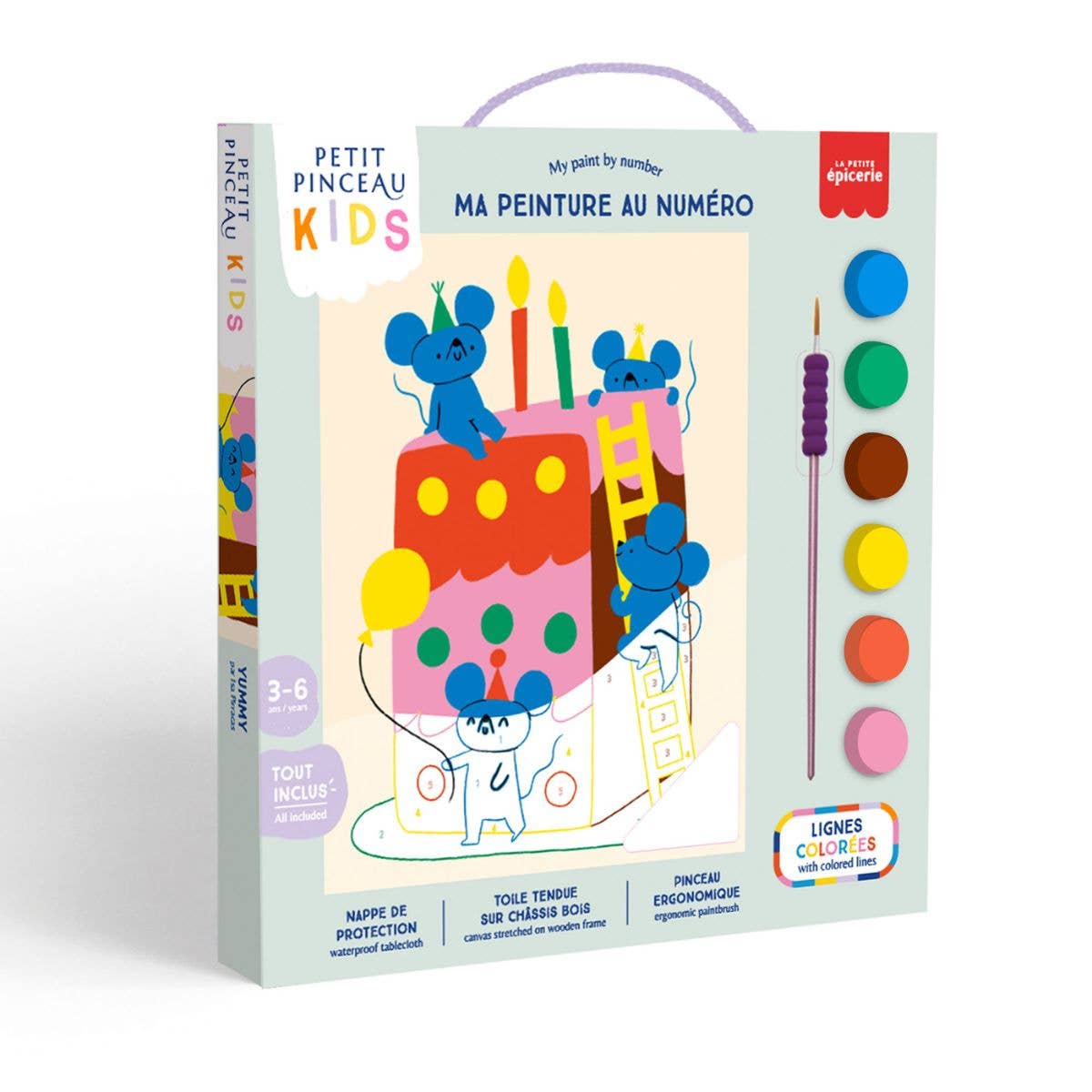 La Petite Épicerie - Wholesale Doe-het-zelf-knutselset - Kinderen - Schilderen op nummer pakket - Petit Pinceau Kids Yummy0