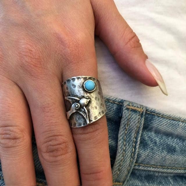 Volare - Wholesale Band/Stacked Ring - Wide Band Freedom flight Ring3