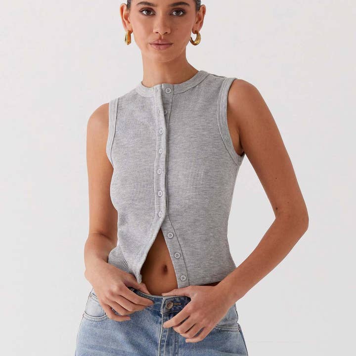 Women Fashion Casual Solid Color Button Tank Top and other Purchase Wholesale spandex tank tops. Free Returns & Net 60 Terms on Faire trending on Faire.